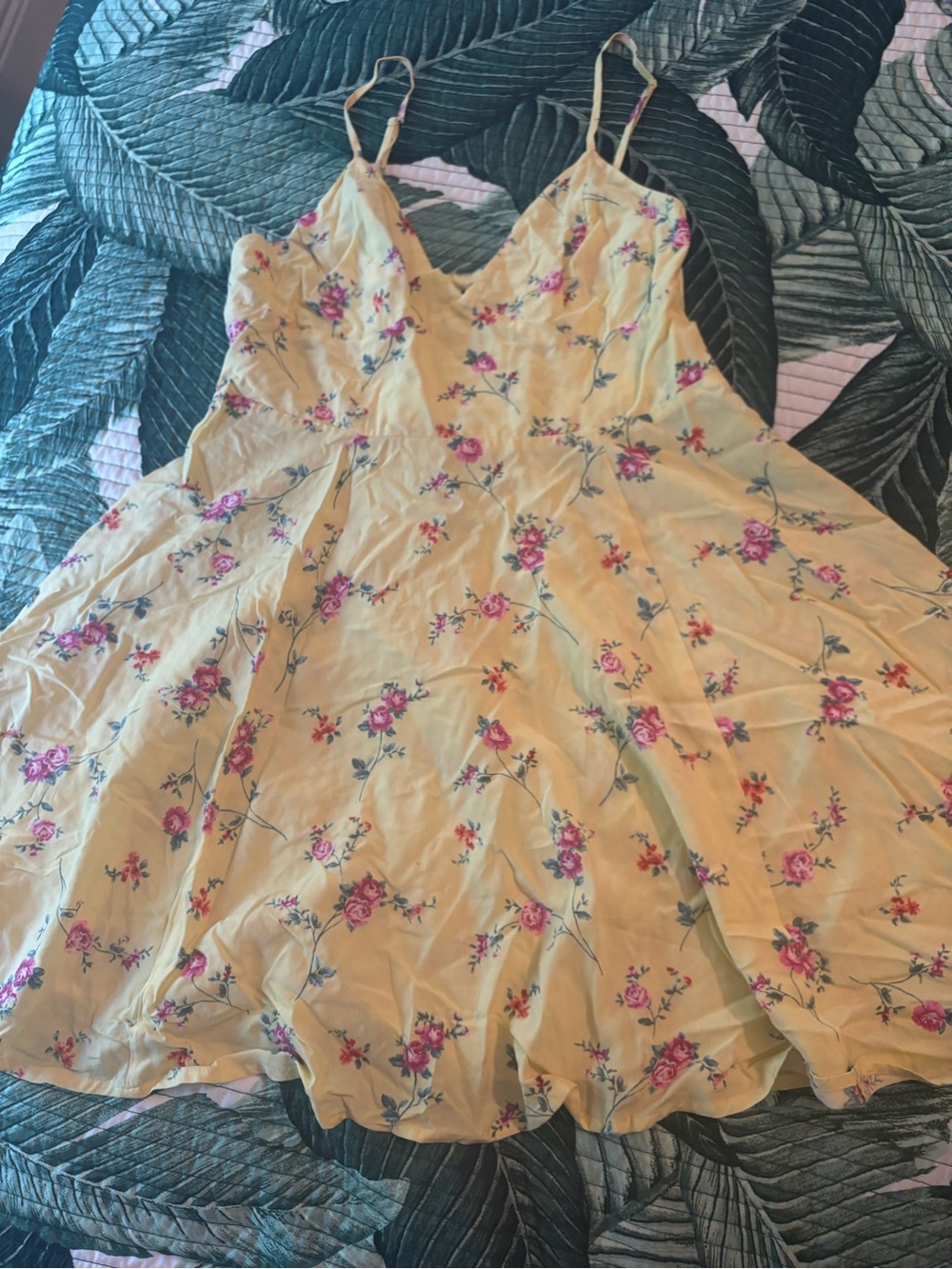 Forever 21Yellow Floral Slip Dress - Women's Intimates
